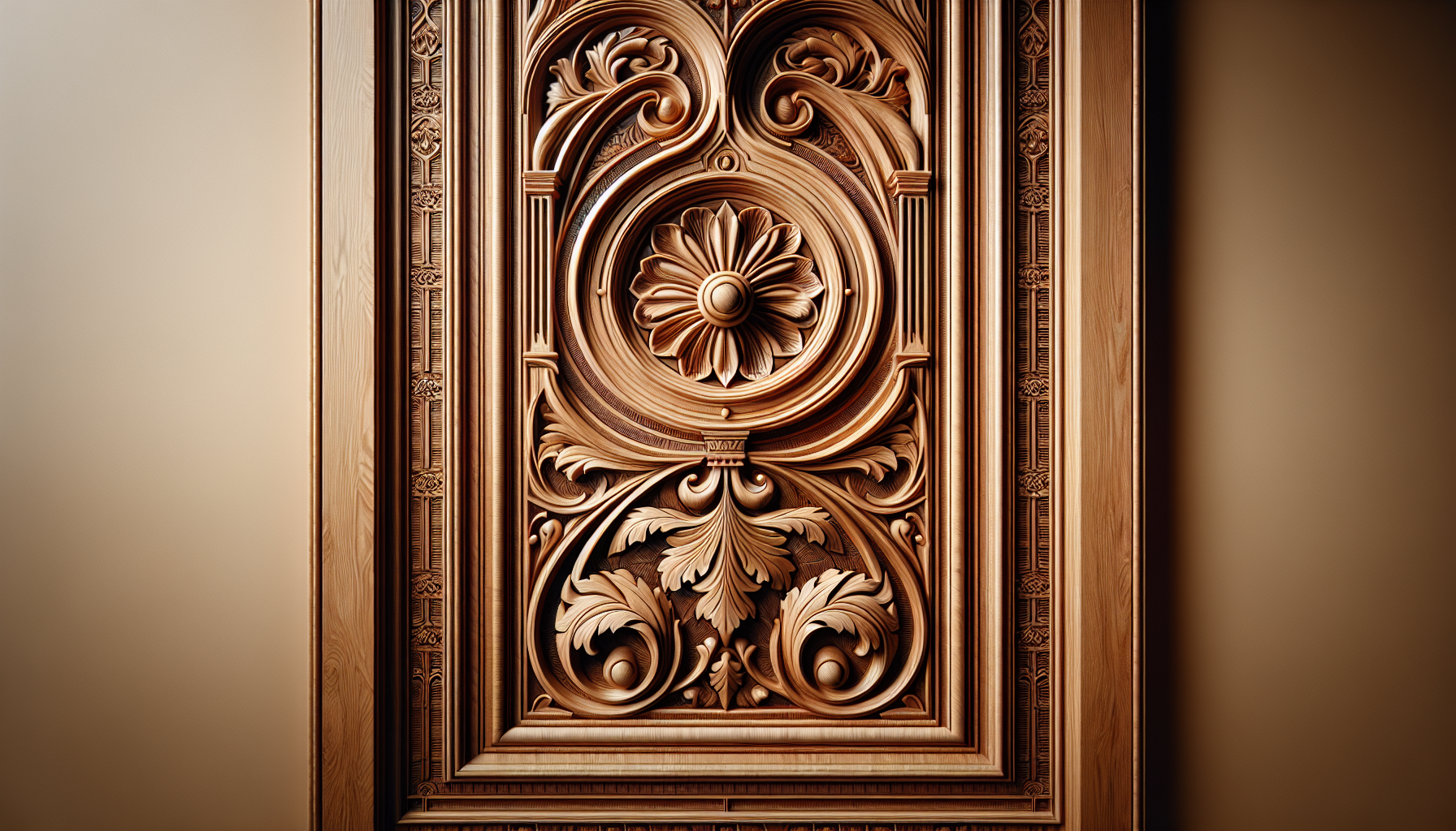 Romance carved door